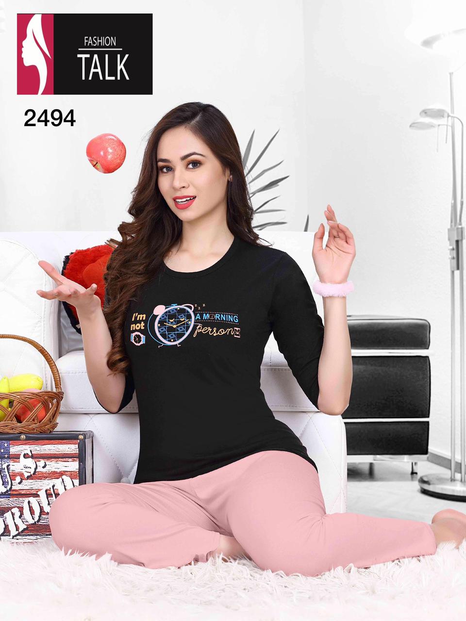 Ft Riddle 2494 Latest Night Wear Hosiery cotton Night Suits Collection